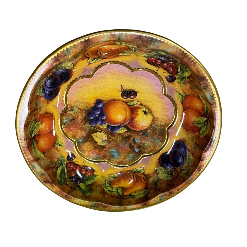 Vintage 1971‎ Daher Decorated Ware Tin Bowl Made in England 10.25 inch
